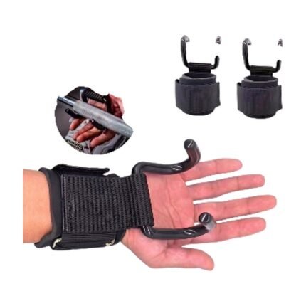 Weightlifting Hook with Adjustable Wrist Support and Improved Grip for Strength Training