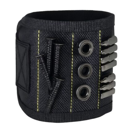 Magnetic Tool Wristband with Adjustable Fit and Easy Access to Screws, Nails and Bits