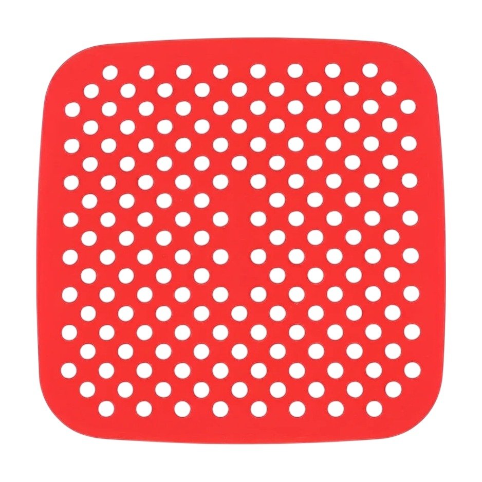 Silicone Insert for Square Air Fryer with Perforations for Even Air Distribution and Non-Stick Surface Silicone Insert for Square Air Fryer with Perforations for Even Air Distribution and Non-Stick Surface
