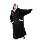 Checked Blanket with Sleeves and Hood - Oversized Design with Warmth and Freedom of Movement