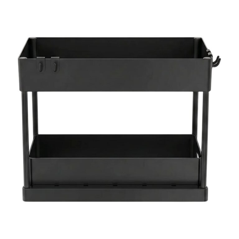 Storage Under Sink with 2 Levels and Pull-Out Shelf for Organising the Cabinet