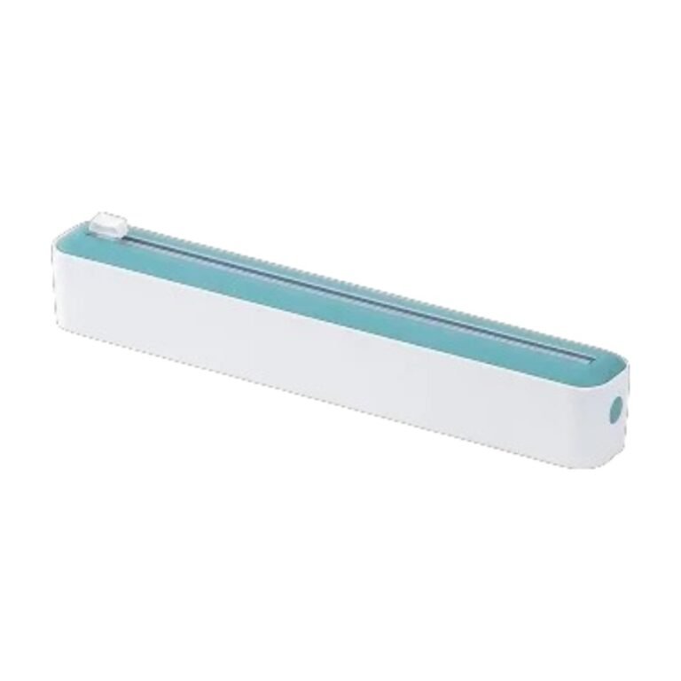 Dispenser for Cling Film and Foil with Cutter Rail for Clean Cutting and Easy Storage