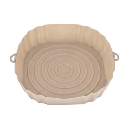 Reusable Silicone Mould for Air Fryer with Handles and Round Shape for Easy Cleaning in the Basket