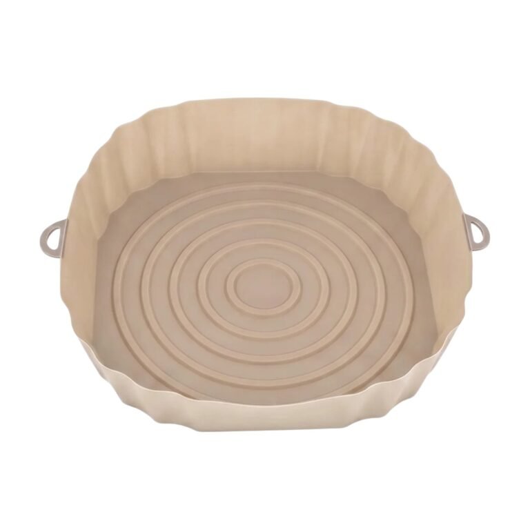 Reusable Silicone Mould for Air Fryer with Handles and Round Shape for Easy Cleaning in the Basket