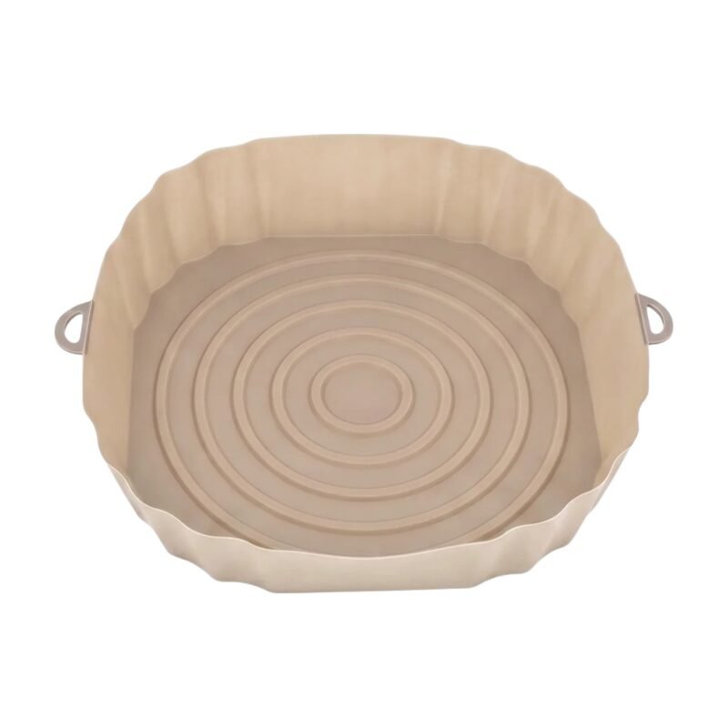 Reusable Silicone Mould for Air Fryer with Handles and Round Shape for Easy Cleaning in the Basket