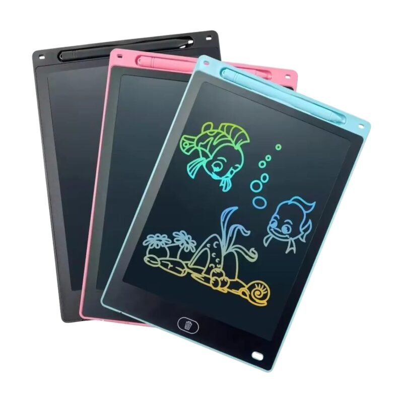 LCD Drawing Tablet in Pink, Blue and Black for Drawing, Writing and Quick Notes with Pen