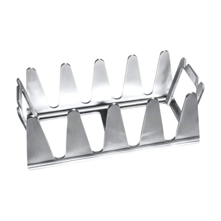Grill Holder for Pork and Spareribs - Upright Cooking with Separate Compartments for Grill and Oven