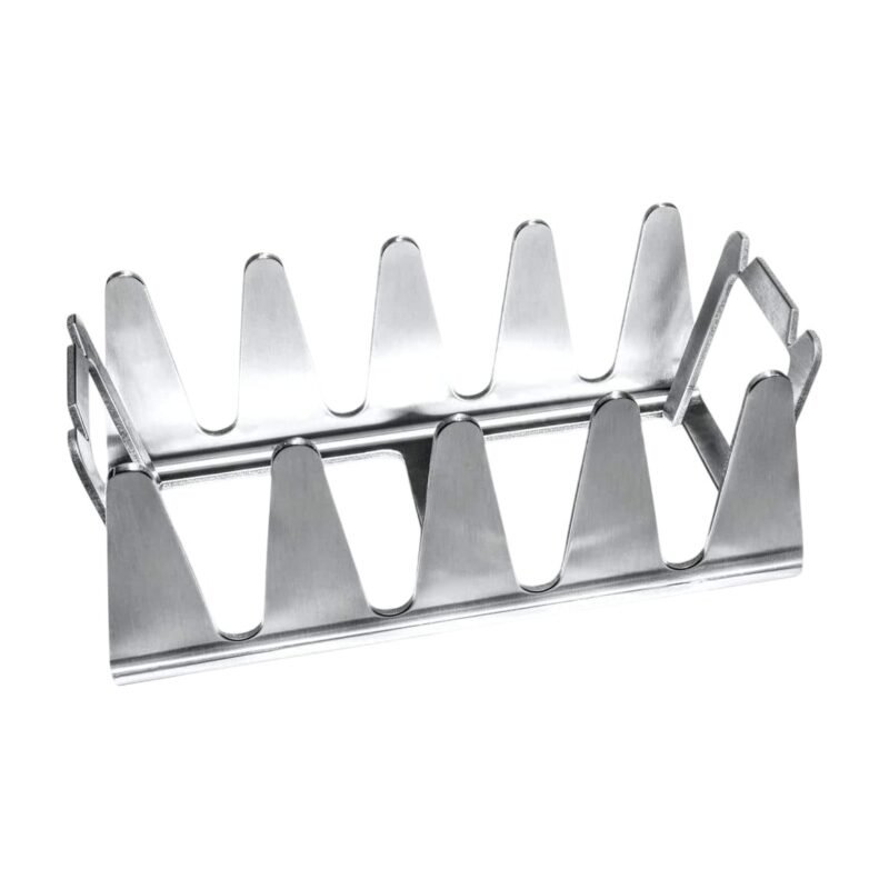 Grill Holder for Pork and Spareribs - Upright Cooking with Separate Compartments for Grill and Oven