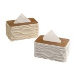 Large Tissue Box with Removable Lid and Wavy Structure