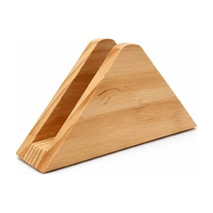 Triangular Napkin Holder in Solid Wood – 15.5 × 8 × 4 Cm