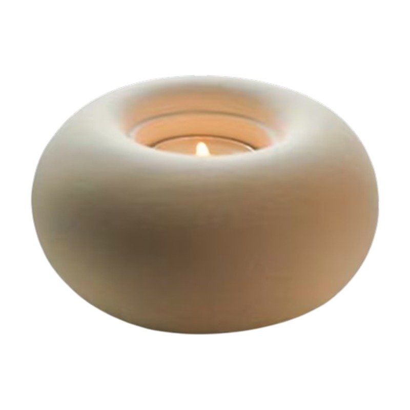 Doughnut Shaped Candle Holder in Ceramic for Tealights