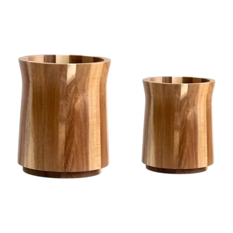 Kitchen Utensil Holder in Acacia Wood with 360° Rotation
