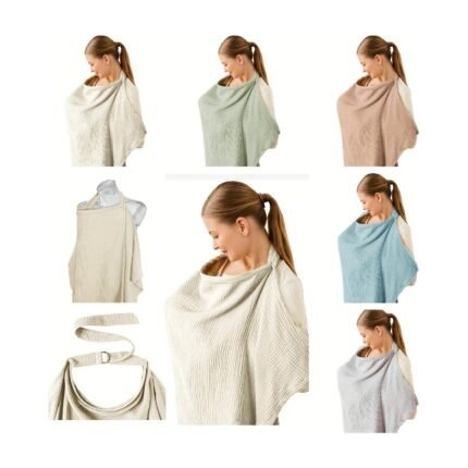 Nursing Cover with Breathable Knit and Multifunctional Design