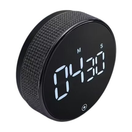 Magnetic Digital Kitchen Timer with LED Display and Rotary Knob