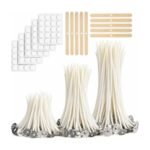 Candle Wick Set with 310 Pieces – Wicks, Holders and Stickers