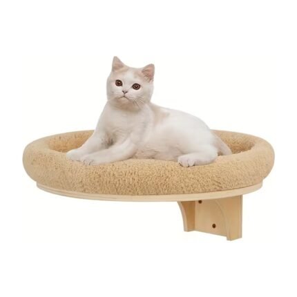 Wall-Mounted Cat Bed with Round Sleeping Area