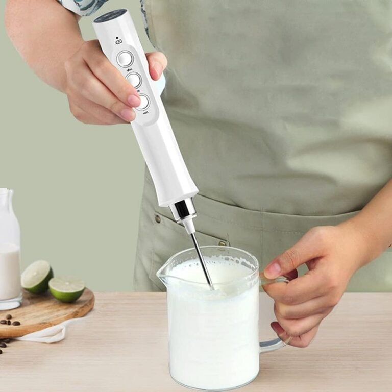 Electric Milk Frother in use