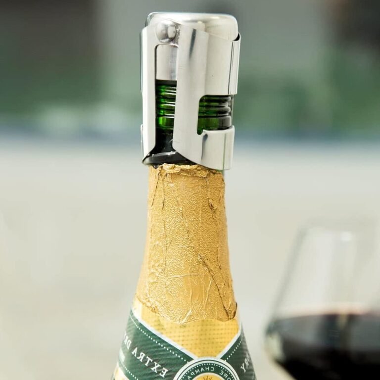 Stainless Steel Champagne Stopper in use