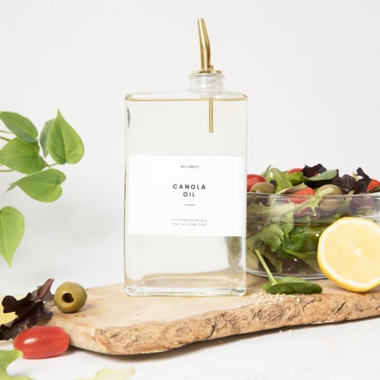 Glass Oil Bottle in use