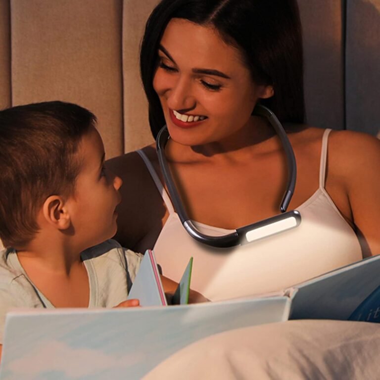 Rechargeable Reading Light in Black and Black-2 in use