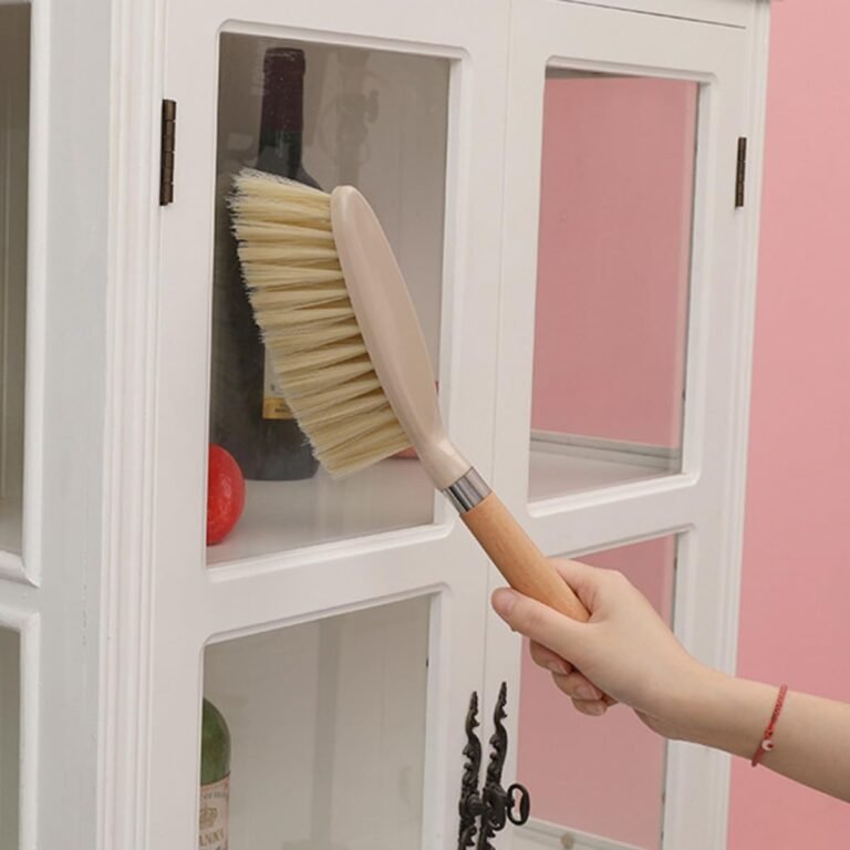 Compact Dustpan and Brush in use