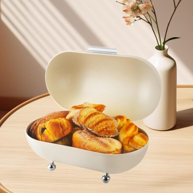 Oval Storage Box in White in use