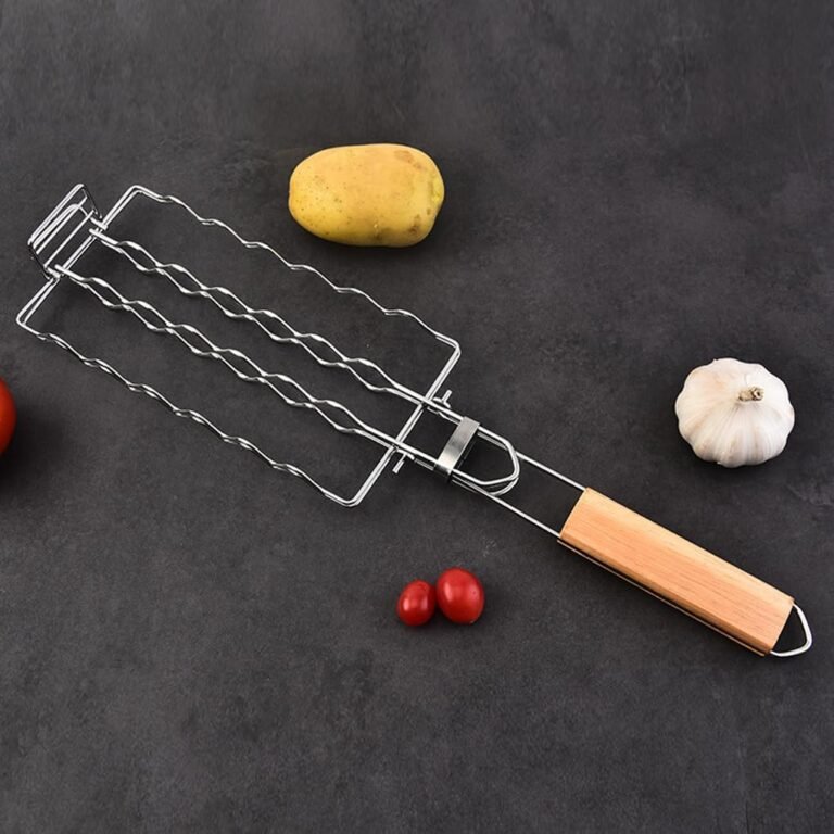 Grill Basket in Stainless Steel in use