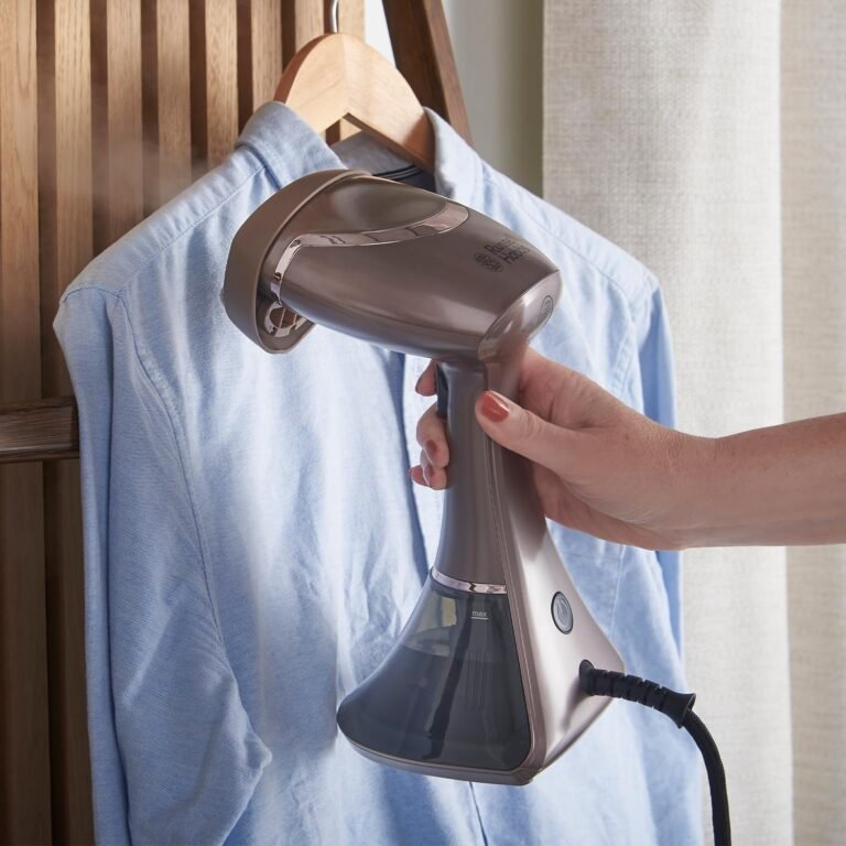 Clothes Steamer in use