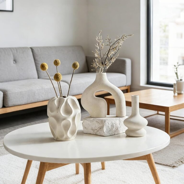 Ceramic Vase Set in use