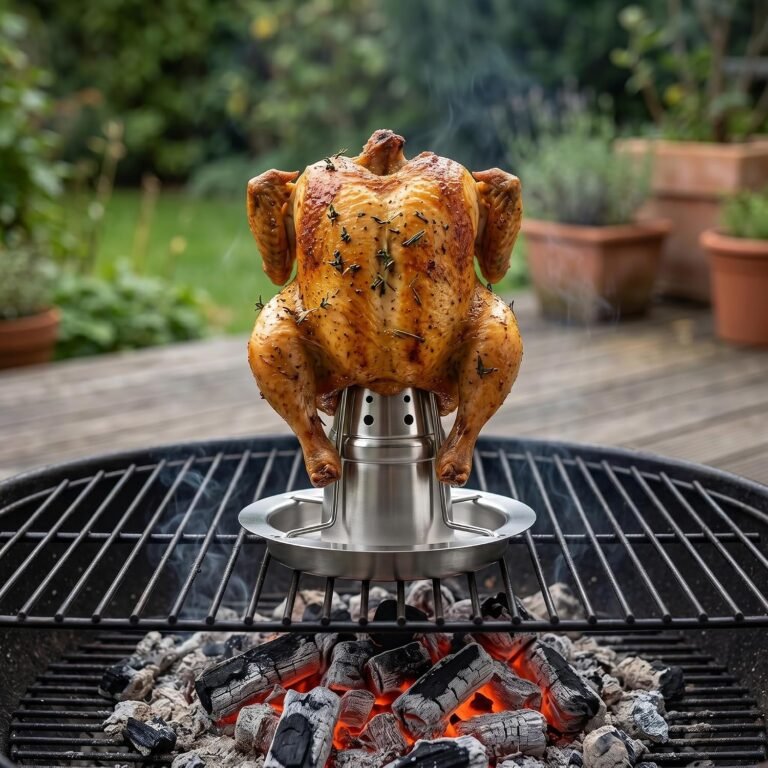 Chicken Rack in Stainless Steel in use