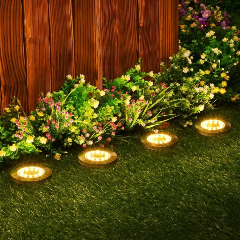 Solar Garden Lights in use
