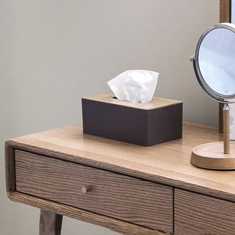 Nordic Style Napkin Box in Black in use at home