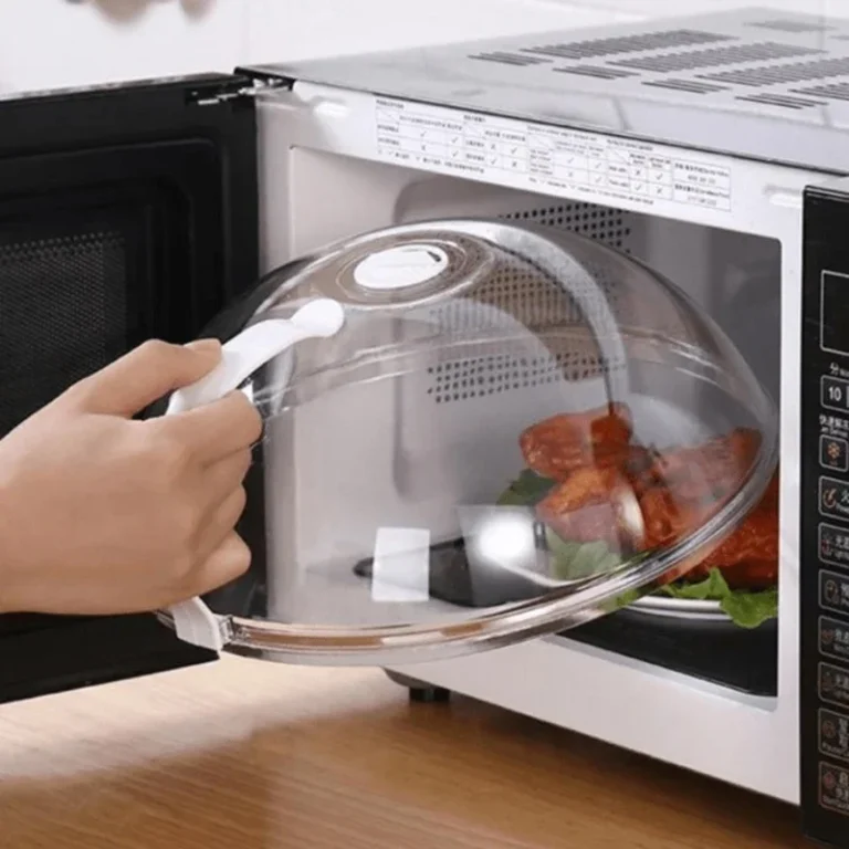 Microwave Splash Guard in use at home