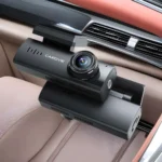 Dashcam mounted on a car windscreen