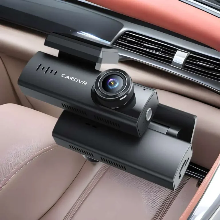 Dashcam mounted on a car windscreen