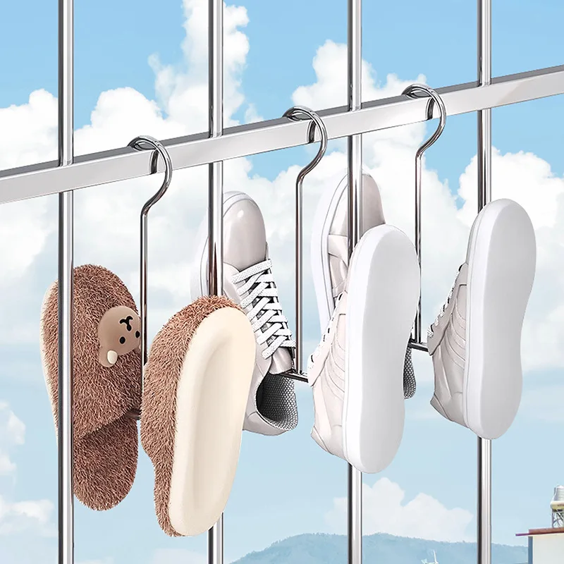 Metal Shoe Hangers 2-Pack in use at home