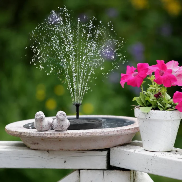 Solar Fountain 2.5 W in use at home