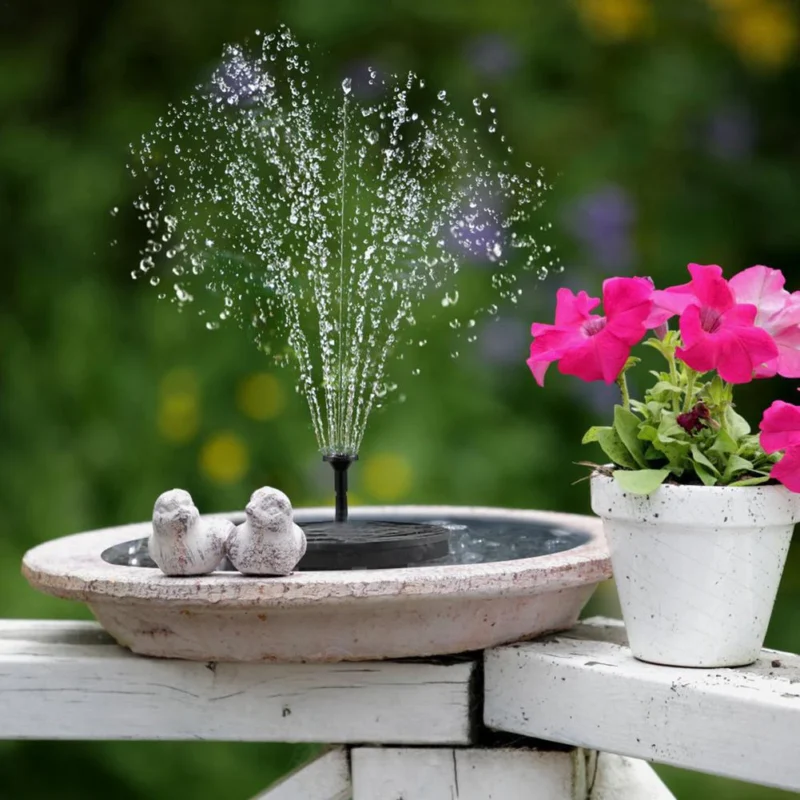 Solar Fountain 2.5 W in use at home