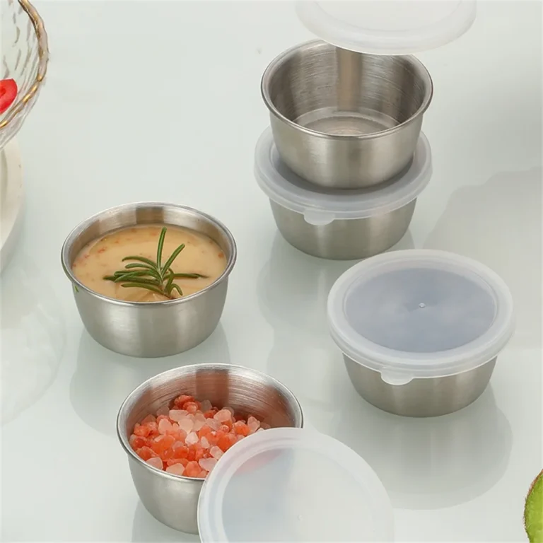 Sauce Cup in Stainless Steel in use at home