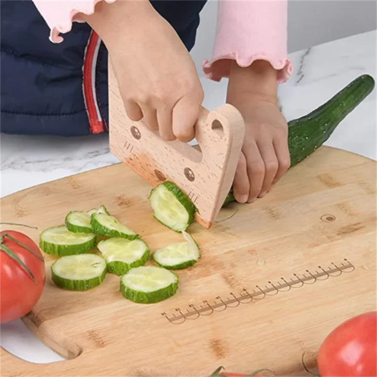 Wooden Dough Scraper in use at home