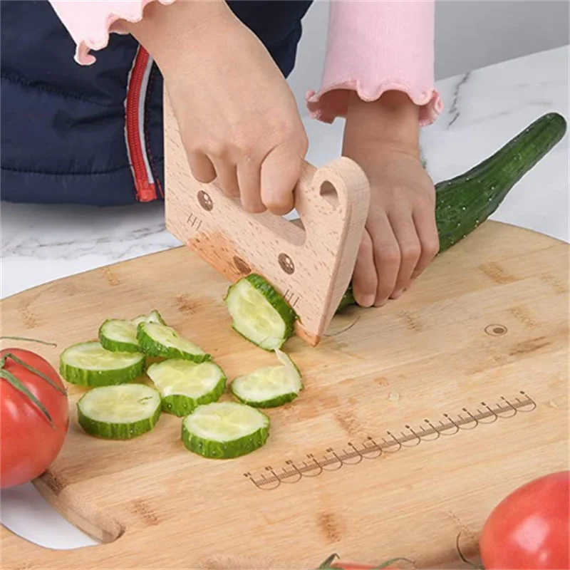 Wooden Dough Scraper in use at home