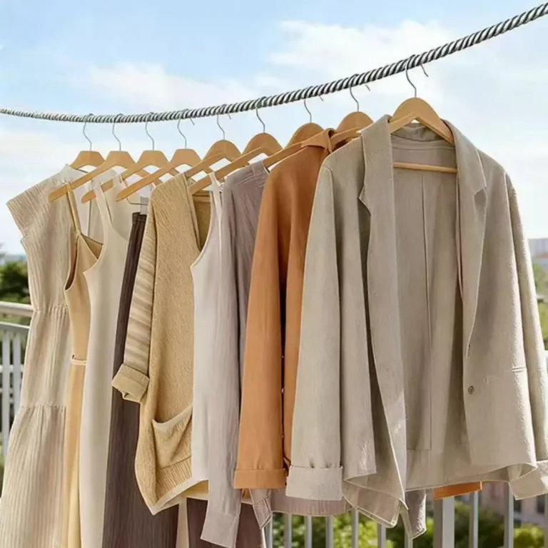 Clothes Line in Stainless Steel in use at home