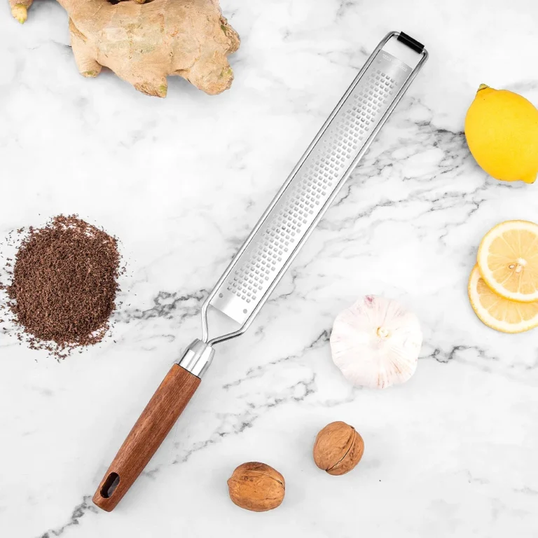 Cheese Grater in Stainless Steel in use at home