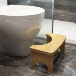 Bamboo toilet stool – light natural