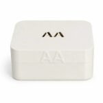 Honeycomb battery storage box with lid – AA – White