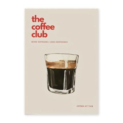 Retro Coffee Poster – The Coffee Club or Coffee Lover Club – The Coffee Club