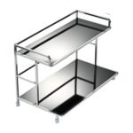 2-tier metal countertop organiser – Black
