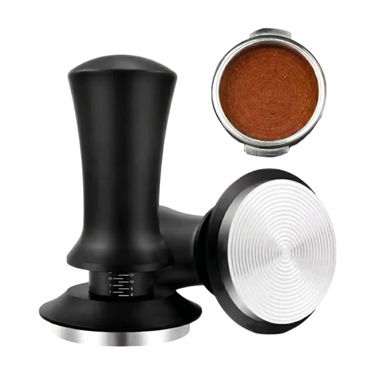 Coffee Tamper with Adjustable Depth for Even Tamping and More Consistent Extraction in Portafilter