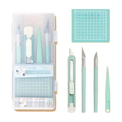 Scrapbooking Craft Knife Set with Cutting Mat and Case