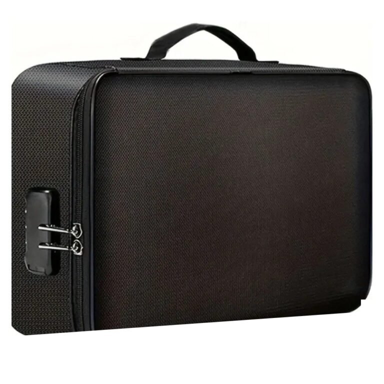 Fire-Resistant Document Bag with Combination Lock and 3 Layers